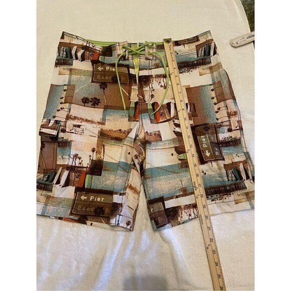 NWT Men’s Arizona Jeans Co. Board Shorts Brown Size 34 - Picture 5 of 12